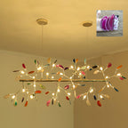 Agate Chandelier, Natural Agate Slices, Rose Gold Arms, G4 LED