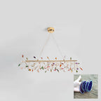 Agate Chandelier, Natural Agate Slices, Rose Gold Arms, G4 LED