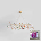 Agate Chandelier, Natural Agate Slices, Rose Gold Arms, G4 LED