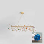 Agate Chandelier, Natural Agate Slices, Rose Gold Arms, G4 LED