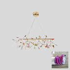 Agate Chandelier, Natural Agate Slices, Rose Gold Arms, G4 LED