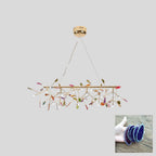 Agate Chandelier, Natural Agate Slices, Rose Gold Arms, G4 LED