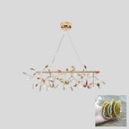 Agate Chandelier, Natural Agate Slices, Rose Gold Arms, G4 LED