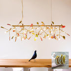 Agate Chandelier, Natural Agate Slices, Rose Gold Arms, G4 LED