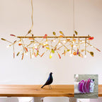 Agate Chandelier, Natural Agate Slices, Rose Gold Arms, G4 LED