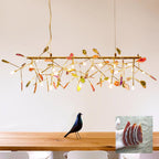 Agate Chandelier, Natural Agate Slices, Rose Gold Arms, G4 LED