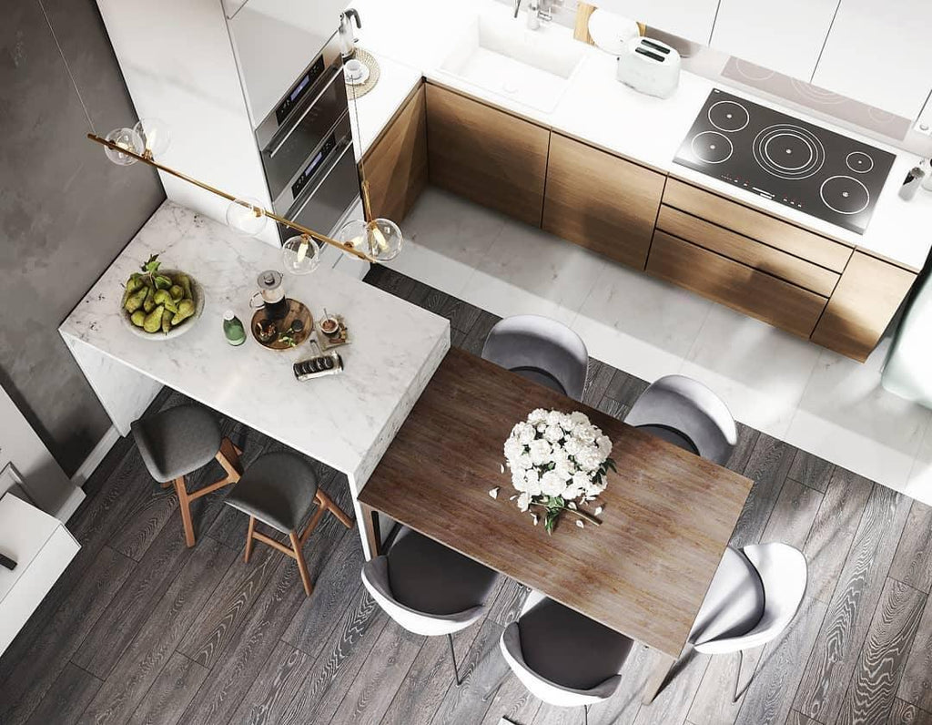 Air 73 Pendant Light, Clear Glass Spheres, Black or Gold Steel, G9