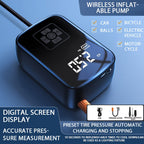 Portable Air Compressor with Digital Display and LED Light