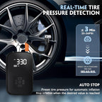 Portable Air Compressor with Digital Display and LED Light