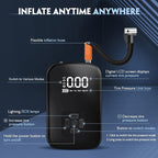 Portable Air Compressor with Digital Display and LED Light