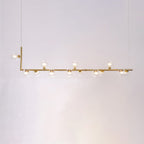 Air 73 Pendant Light, Clear Glass Spheres, Black or Gold Steel, G9