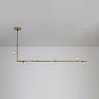 Air 73 Pendant Light, Clear Glass Spheres, Black or Gold Steel, G9