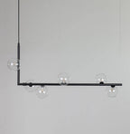 Air 73 Pendant Light, Clear Glass Spheres, Black or Gold Steel, G9