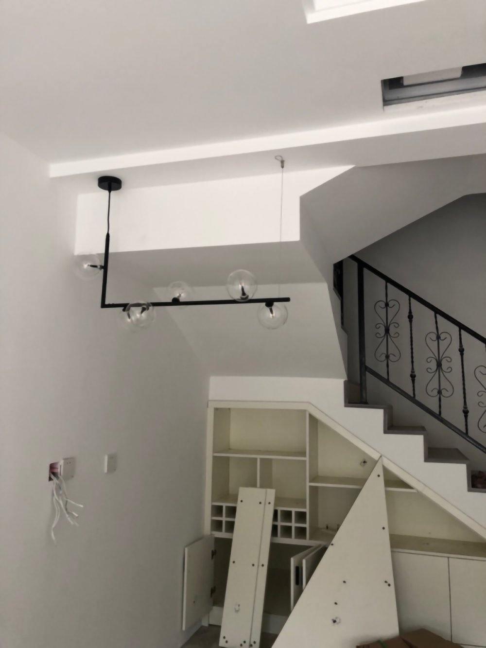 Air 73 Pendant Light, Clear Glass Spheres, Black or Gold Steel, G9