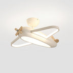 Airplane Ceiling Light For Kids' Room, Warm White LED, Wood & Metal