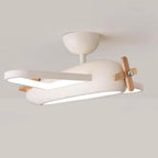 Airplane Ceiling Light For Kids' Room, Warm White LED, Wood & Metal