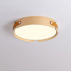 Aiwen Ceiling Light, Natural Wood and Walnut, Integrated LED, Dimmable