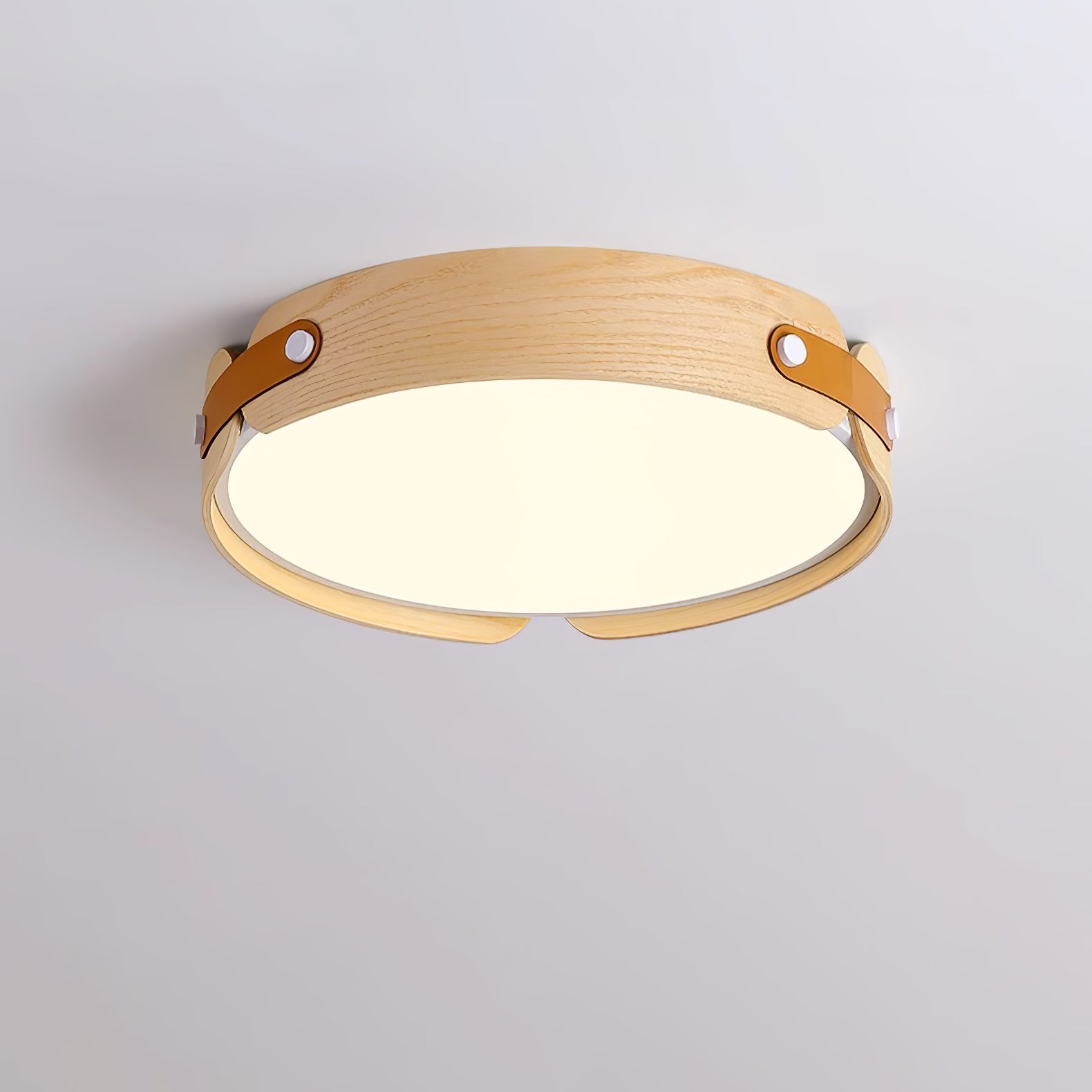 Aiwen Ceiling Light, Natural Wood and Walnut, Integrated LED, Dimmable