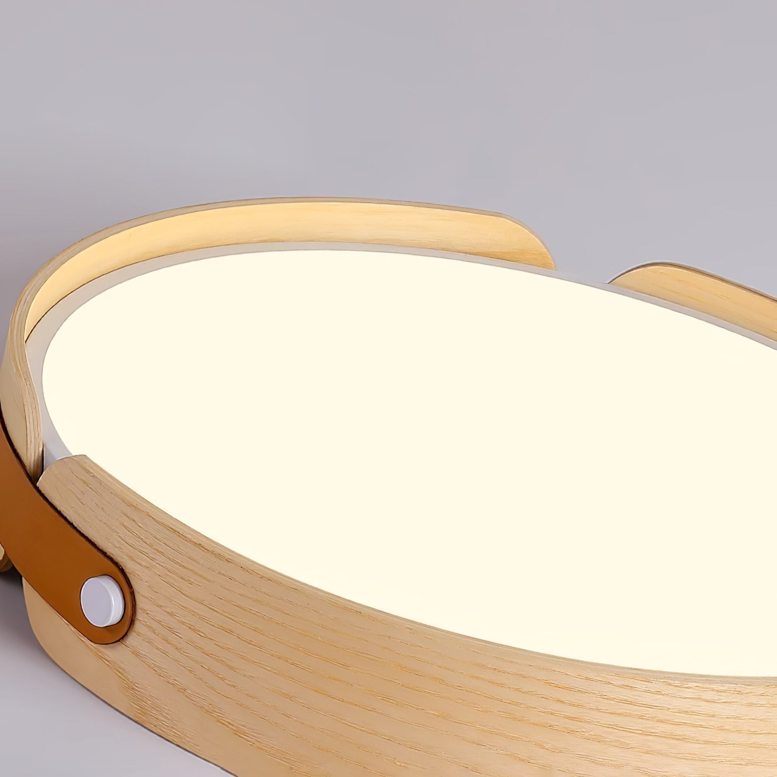 Aiwen Ceiling Light, Natural Wood and Walnut, Integrated LED, Dimmable