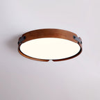 Aiwen Ceiling Light, Natural Wood and Walnut, Integrated LED, Dimmable
