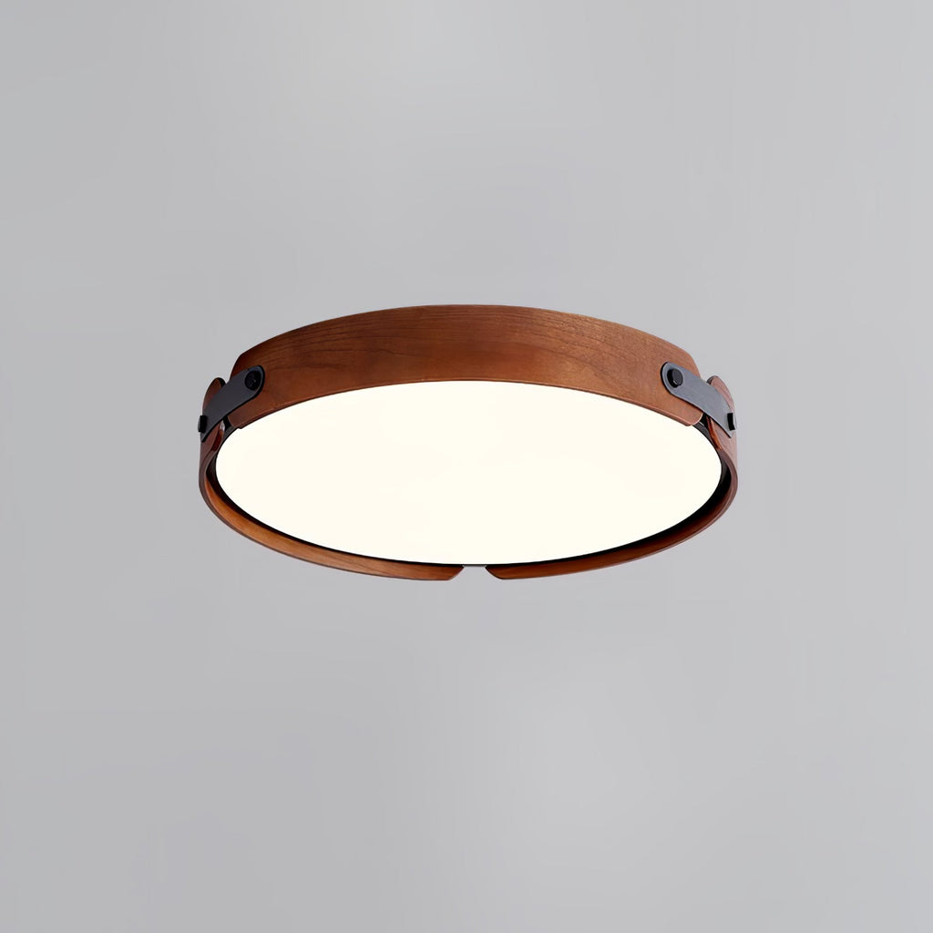 Aiwen Ceiling Light, Natural Wood and Walnut, Integrated LED, Dimmable