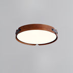 Aiwen Ceiling Light, Natural Wood and Walnut, Integrated LED, Dimmable