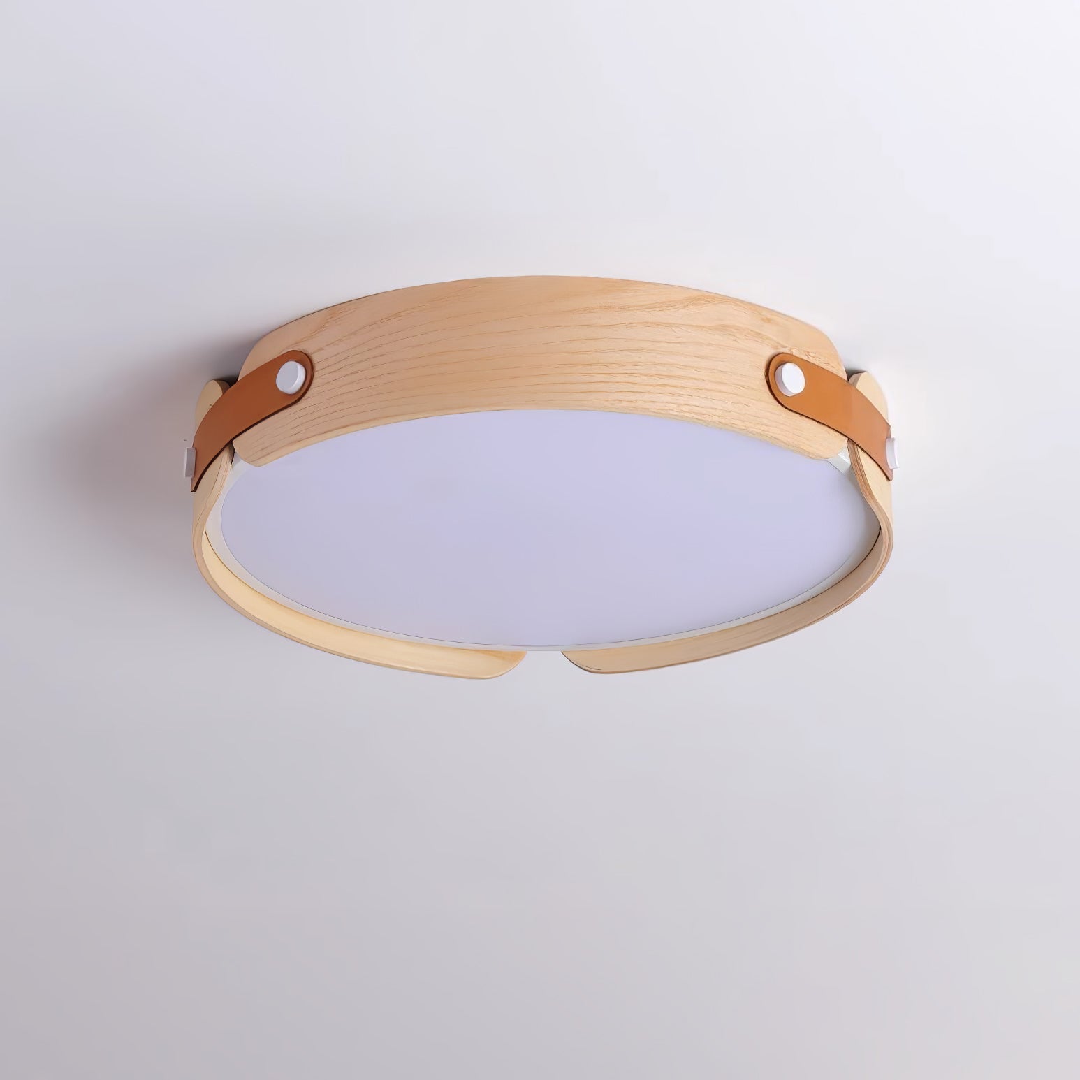 Aiwen Ceiling Light, Natural Wood and Walnut, Integrated LED, Dimmable