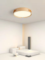 Aiwen Ceiling Light, Natural Wood and Walnut, Integrated LED, Dimmable