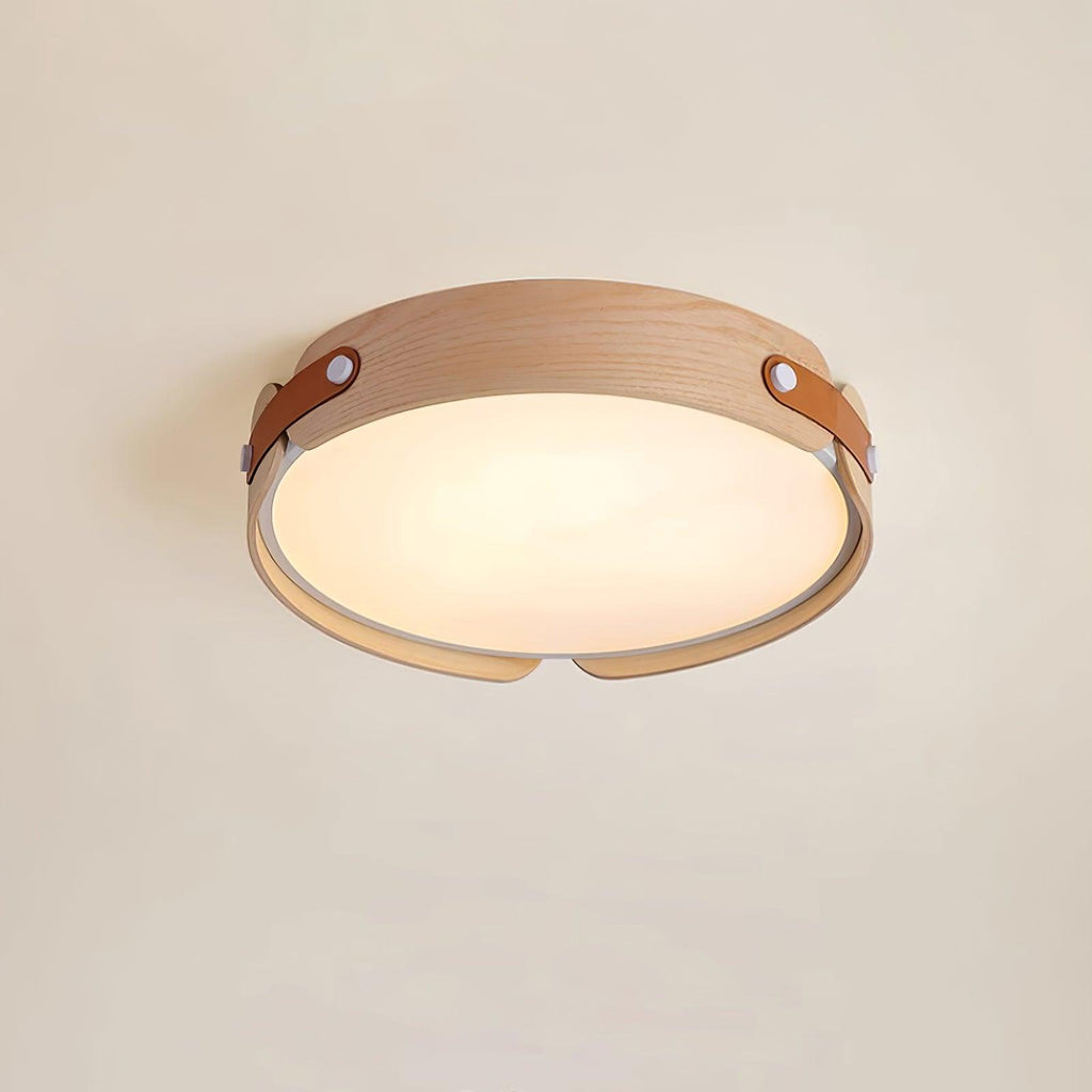 Aiwen Ceiling Light, Natural Wood and Walnut, Integrated LED, Dimmable