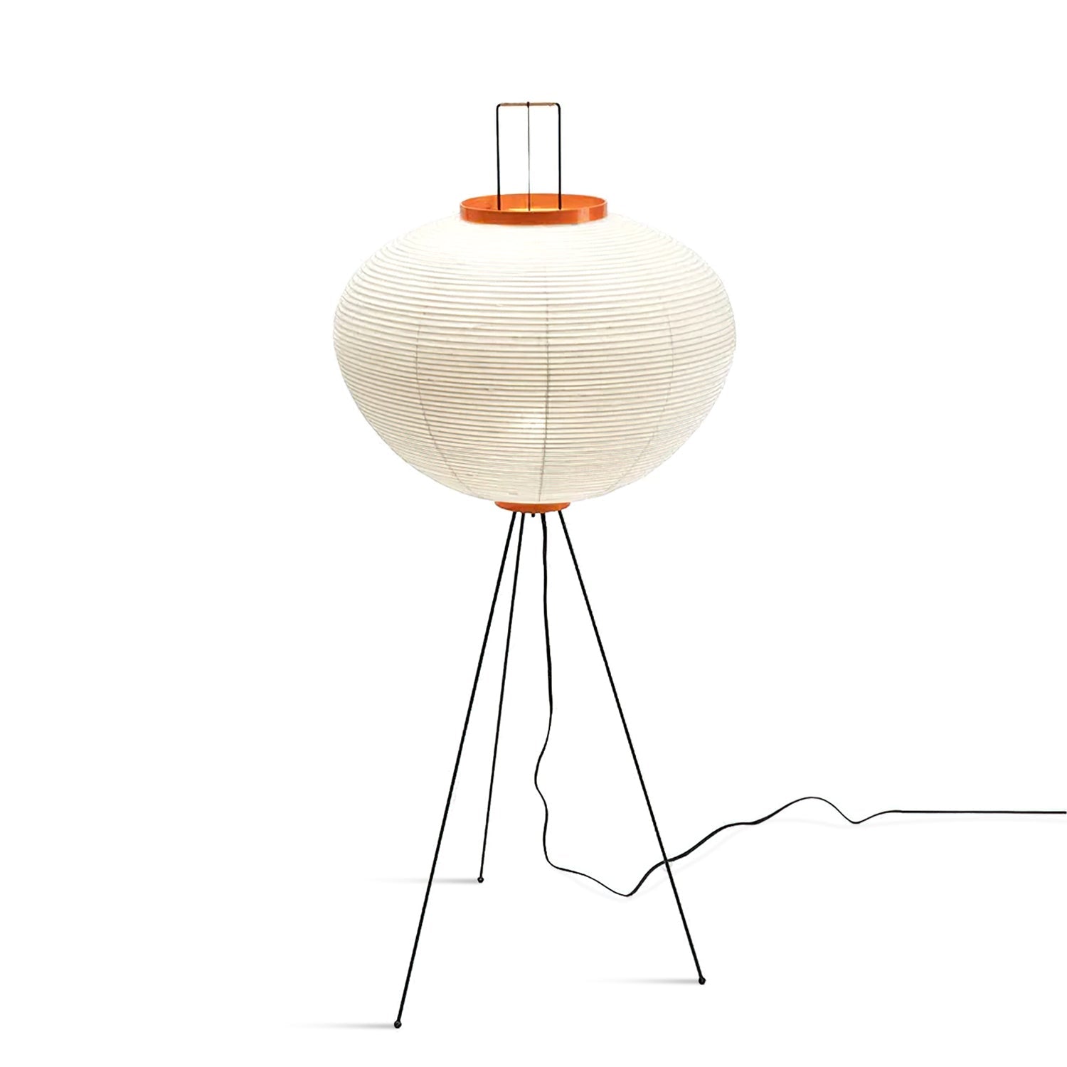 Floor Lamp, Akari Rice Paper Shade, E26/E27, Plug-In, Sculptural