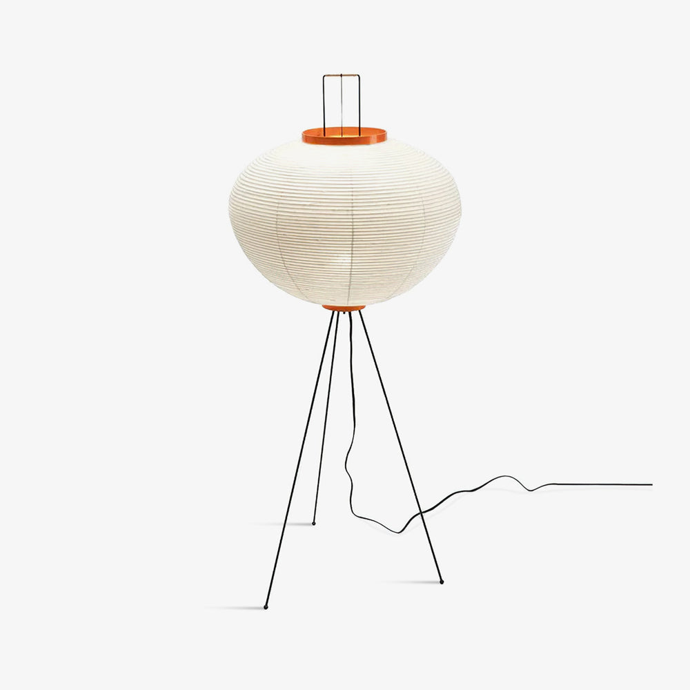 Floor Lamp, Akari Rice Paper Shade, E26/E27, Plug-In, Sculptural