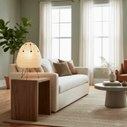 Mulberry paper table lamp product view on white