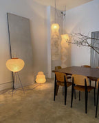 Floor Lamp, Akari Rice Paper Shade, E26/E27, Plug-In, Sculptural