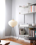 Floor Lamp, Akari Rice Paper Shade, E26/E27, Plug-In, Sculptural
