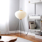 Floor Lamp, Akari Rice Paper Shade, E26/E27, Plug-In, Sculptural