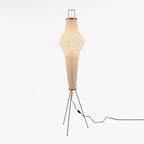 Tall Akari 14A paper floor lamp with slender white shade
