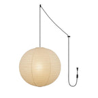 Mulberry paper globe pendant light with soft diffused glow