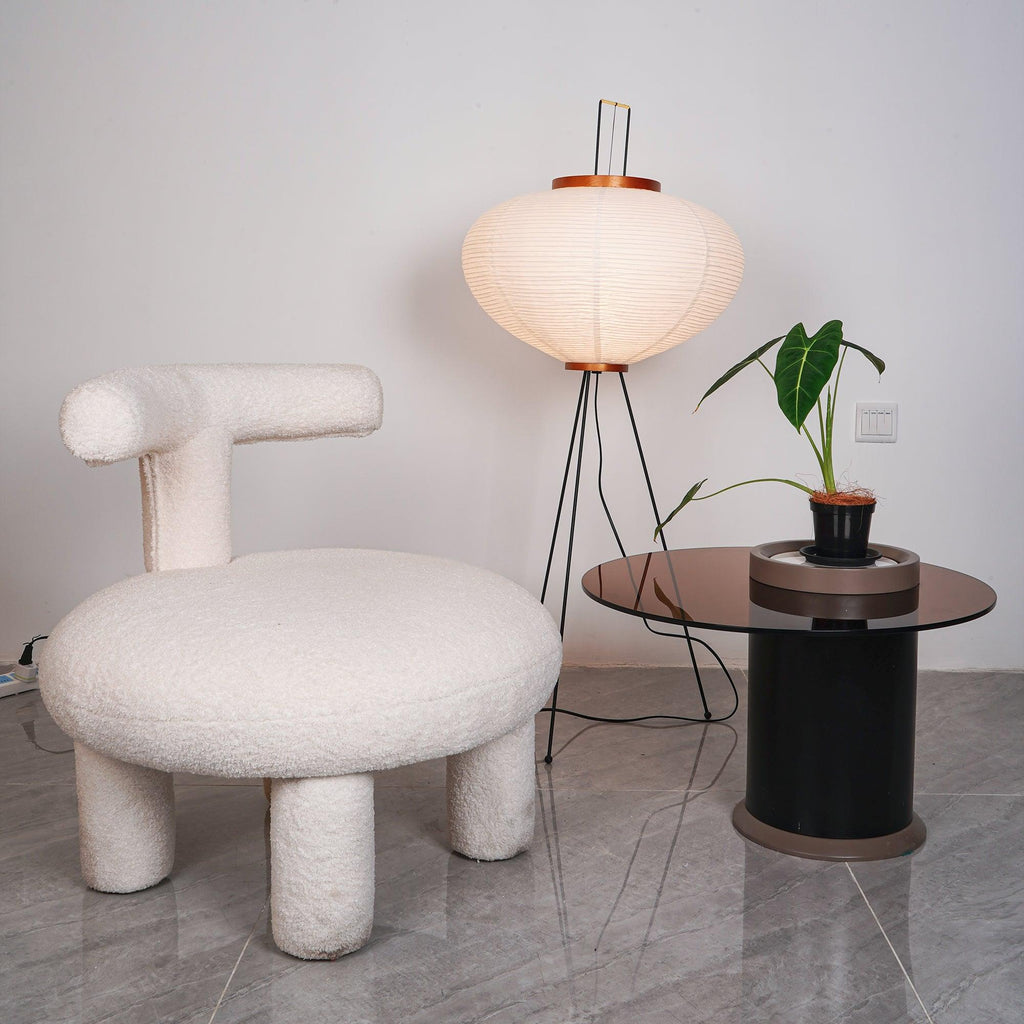 Floor Lamp, Akari Rice Paper Shade, E26/E27, Plug-In, Sculptural