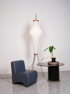 Floor Lamp, Akari Rice Paper Shade, E26/E27, Plug-In, Sculptural