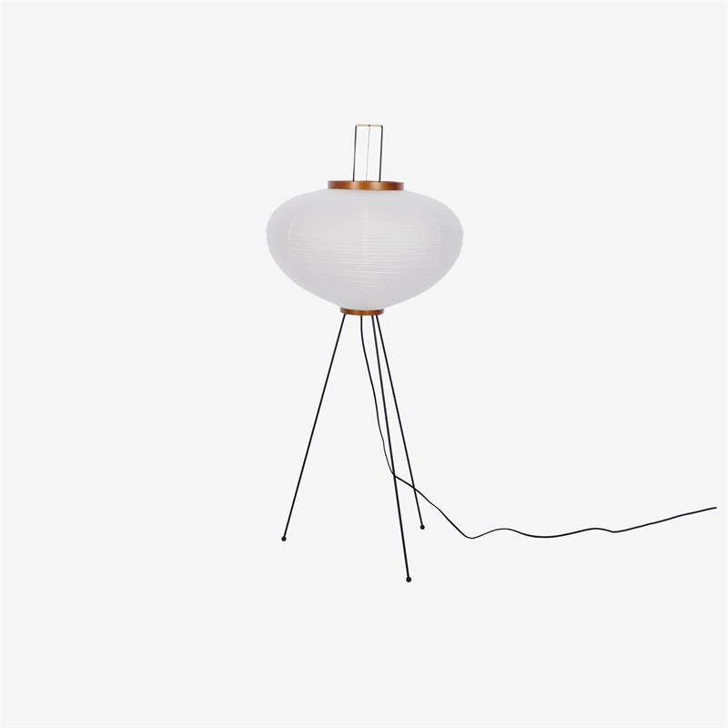 Floor Lamp, Akari Rice Paper Shade, E26/E27, Plug-In, Sculptural