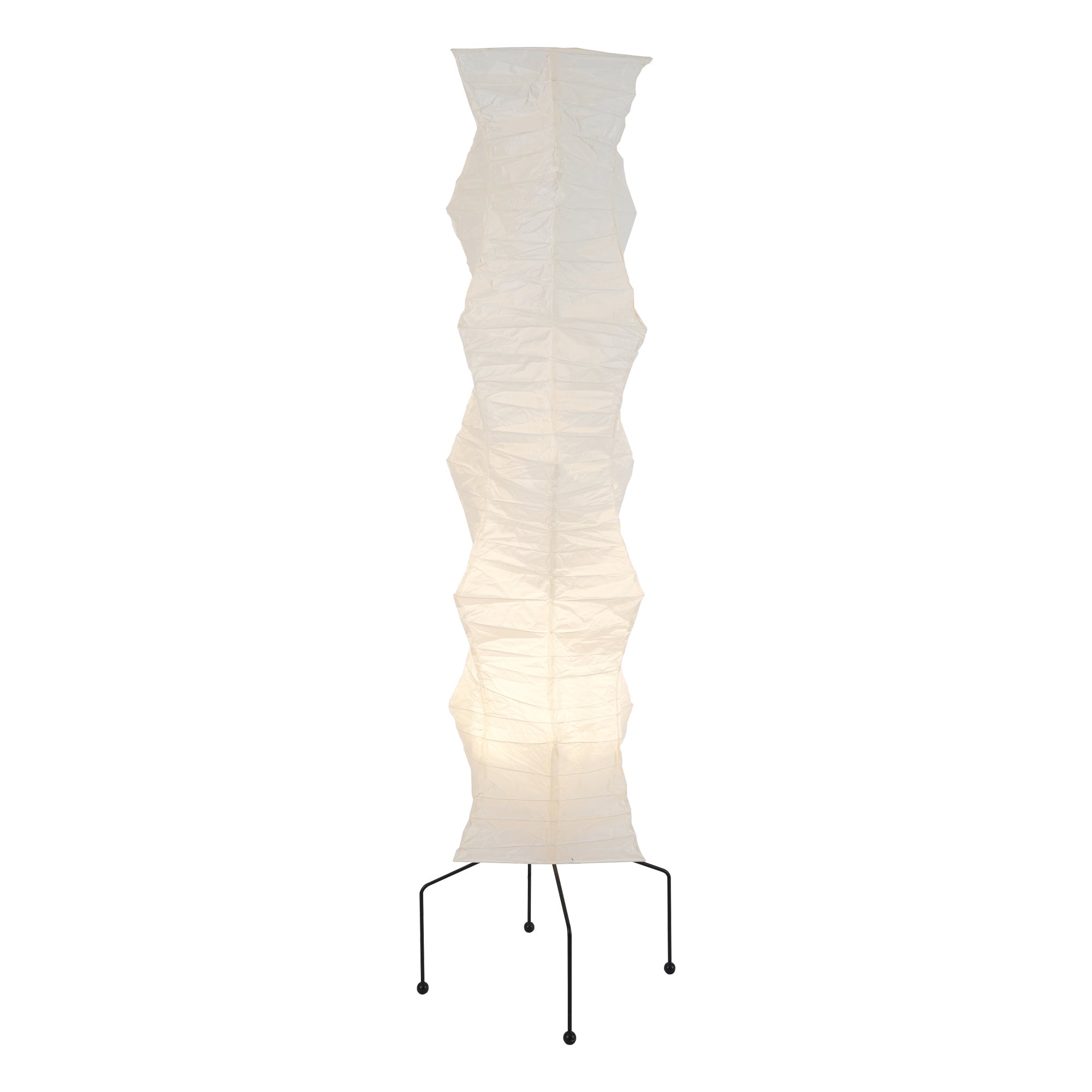 Floor Lamp, Akari Rice Paper Shade, E26/E27, Plug-In, Sculptural