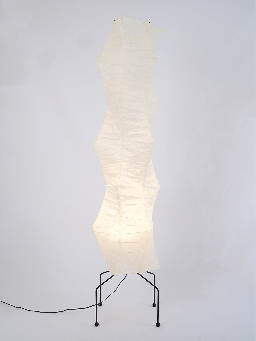 Floor Lamp, Akari Rice Paper Shade, E26/E27, Plug-In, Sculptural