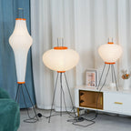 Floor Lamp, Akari Rice Paper Shade, E26/E27, Plug-In, Sculptural