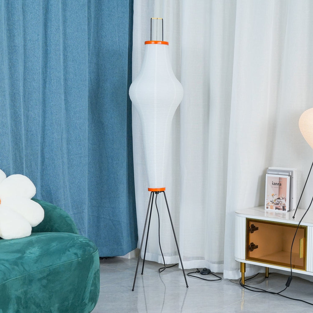 Floor Lamp, Akari Rice Paper Shade, E26/E27, Plug-In, Sculptural