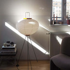 Floor Lamp, Akari Rice Paper Shade, E26/E27, Plug-In, Sculptural