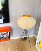 Floor Lamp, Akari Rice Paper Shade, E26/E27, Plug-In, Sculptural