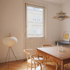 Floor Lamp, Akari Rice Paper Shade, E26/E27, Plug-In, Sculptural