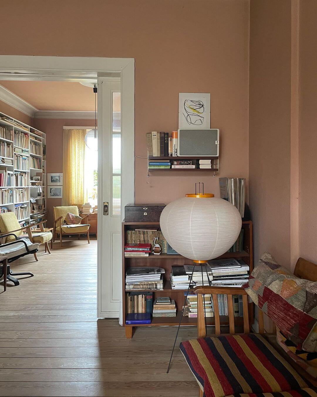 Floor Lamp, Akari Rice Paper Shade, E26/E27, Plug-In, Sculptural