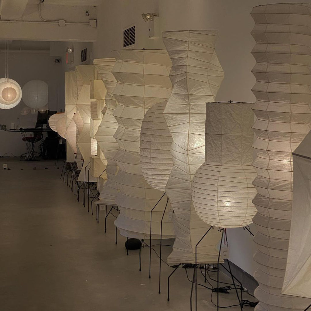 Floor Lamp, Akari Rice Paper Shade, E26/E27, Plug-In, Sculptural