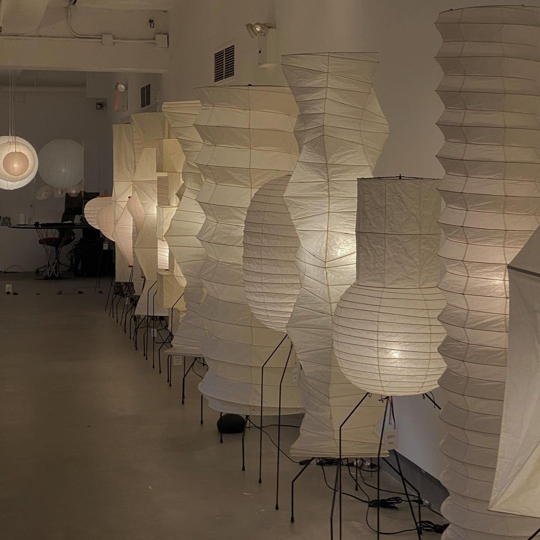 Floor Lamp, Akari Rice Paper Shade, E26/E27, Plug-In, Sculptural